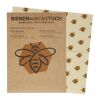 Bienenwachstuch "Beeologic" weiß/schwarz