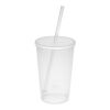 Trinkbecher "Vital", 500 ml mit Deckel und Strohhalm transparent-milchig | ohne Werbeanbringung | Nicht verfügbar | Nicht verfügbar