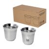 Duo 80 ml RCS-zertifiziertes Espressotassen Set aus Edelstahl  Standard | silber | ohne Werbeanbringung | Nicht verfügbar | Nicht verfügbar