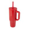 Brady 900 ml RCS-zertifizierter Isolierbecher mit Silikon Trinkhalm rot