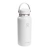 Hydro Flask Isolierte Edelstahl Trinkflasche mit breiter Öffnung 946 ml weiß