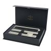 Parker IM Essentials Rollerball und Kugelschreiber Set – silber schwarz