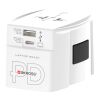 SKROSS® MUV AC65PD Reiseadapter mit USB-C Kabel  weiss
