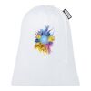 3er-Set recycelter Polyester-Zuziehbeutel weiß | Sublimation | All-over 3. Tasche | 150 mm x 420 mm
