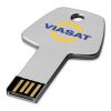 USB-Stick Schlüssel silber | 64 GB | 1-farbiger Tampondruck | Vorderseite | 20 mm x 8 mm