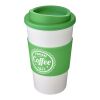 Americano® 350 ml Isolierbecher mit Schutzring und Schraubverschluss weiss-grün | ohne Werbeanbringung | Nicht verfügbar | Nicht verfügbar