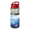 H2O Eco 650 ml Sportflasche mit Ausgussdeckel kohle-rot | ohne Werbeanbringung | Nicht verfügbar | Nicht verfügbar