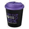 Americano® Espresso Eco 250 ml recycelter Isolierbecher mit auslaufsicherem Deckel schwarz-lila | ohne Werbeanbringung | Nicht verfügbar | Nicht verfügbar