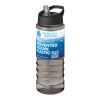 H2O Active® Eco Treble 750 ml Sportflasche mit Stülpdeckel kohle-schwarz | 1-farbiger Siebdruck | rundum | 210 mm x 75 mm