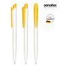 senator Dart Polished Basic Druckkugelschreiber weiß-gelb | ohne Werbeanbringung | ohne Werbeanbringung | Nicht verfügbar