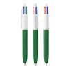 BIC® 4 Colours Wood Style Weiß-grün | 1-farbiger Siebdruck | Upper Part-gegenüber vom Clip | 22.00 mm x 10.00 mm