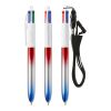 BIC® 4 Colours® Flags Collection mit Lanyard Rot   Silber   Blau(3)-Rot   Silber   Grün(2)-Rot