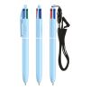 BIC® 4 Colours® Pastel + lanyard hellblau