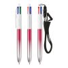 BIC® 4 Colours® Bicolor + lanyard pink