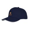Ceto Cap mit 5 Segmenten und Sandwichschirm Priority | navy | Digital DTF Transfer | Visier | 55 mm x 10 mm | 100