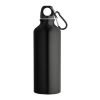RE-LANDSCAPE M. Flasche aus recyceltem Aluminium 530 mL mit Karabiner Schwarz | ohne Werbeanbringung