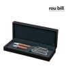 roubill Tizio Set (Drehkugelschreiber+ Rollerball) Silber | ohne Werbeanbringung