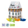 3D Präsent "Haus" bunt | ohne Werbeanbringung | Ritter SPORT Schokowürfel