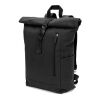 SAINT. Roll-Top-Rucksack aus recyceltem Baumwolle und recyceltem Polyester (380 g/m²) schwarz