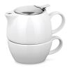 COLE. Teeset aus Porzellan 2 in 1 Weiß | ohne Werbeanbringung | Nicht verfügbar | Nicht verfügbar | Nicht verfügbar