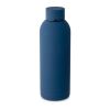 ODIN. Trinkflasche aus Edelstahl (36% recycelt) (550 mL) mit gummierter Oberfläche Dunkelblau