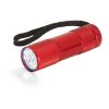 FLASHY. Taschenlampe aus Aluminium mit 9-LEDs Rot | ohne Werbeanbringung