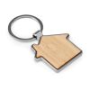 GASTON HOUSE. Schlüsselanhänger aus Eisen in Hausform aus Zink und Bambus Natur | ohne Werbeanbringung | Nicht verfügbar | Nicht verfügbar | Nicht verfügbar