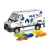 3D Präsent "Transporter" mit Lindt Minis und Nikolaus bunt | ohne Werbeanbringung | Ritter SPORT Schokowürfel