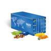 3D Präsent "Container" mit Lindt Minis und Nikolaus bunt | ohne Werbeanbringung | Fairtrade® Schokolade
