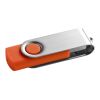 CLAUDIUS 8GB. USB-Stick 8 GB mit Metallclip Orange | ohne Werbeanbringung