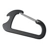 CLOSE. Karabiner aus Aluminium mi Kapselöffner Schwarz | ohne Werbeanbringung