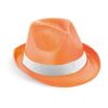 MANOLO POLI. Hut aus PP mit weißen Band aus Polyester Orange | ohne Werbeanbringung | Nicht verfügbar | Nicht verfügbar | Nicht verfügbar