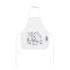 NILO. Kinderschürze zum Ausmalen aus Vliesstoff (80 g/m²) Weiß | ohne Werbeanbringung | Nicht verfügbar | Nicht verfügbar | Nicht verfügbar