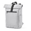 Rome Rucksack 12L aus rPET. Mit Rolltop-Design und Klettverschluss. Marl Grey
