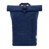 Osaka Rucksack 16L, recy.Baumwolle, 360g/m², Rolltop, Schnallenverschluss Marineblau