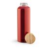 Indus Trinkflasche aus Borosilikatglas mit Bambusdeckel, 510 ml Rot | ohne Werbeanbringung | Nicht verfügbar | Nicht verfügbar | Nicht verfügbar