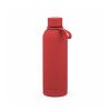 Hudson Trinkflasche 540ml aus recy. Edelstahl. Doppelwandig, gummierter Oberfläche Rot