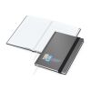 Notizbuch Hardcover Smart-Book Gummiband breit Anthrazit | DIN A5 | ohne Werbeanbringung | Siebdruck-Digital inkl.