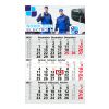 3-Monatskalender Einblatt Solid 3 Schrift klassisch Hellgrau | 300 × 490 mm | ohne Werbeanbringung