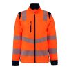 Softshell-Sicherheitsjacke mit abnehmbaren Ärmeln, 300 g/m² orange-marineblau | 2XL | Nicht verfügbar | Nicht verfügbar