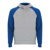 Badet zweifarbiger Kapuzenpullover für Kinder  heather grau-royalblau | 3/4