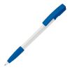 Kugelschreiber Nash Hardcolour mit Gummigriff Weiss-Königsblau | 1-farbiger Tampondruck | Clip | 30 mm x 5 mm | Nicht verfügbar