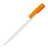 Kugelschreiber Nash Hardcolour Weiss-Orange | 1-farbiger Siebdruck | 270° vom Clip | 45 mm x 25 mm | Nicht verfügbar