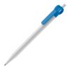 Kugelschreiber Futurepoint Hardcolour Weiss-Hellblau | 1-farbiger Siebdruck | 180° vom Clip | 50 mm x 25 mm | Nicht verfügbar