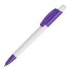 Kugelschreiber Kamal hardcolour Weiss-Transparent Violett | 1-farbiger Siebdruck | 90° vom Clip | 45 mm x 25 mm | Nicht verfügbar
