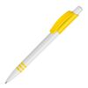 Kugelschreiber Tropic hardcolour Weiss-Gelb | 1-farbiger Siebdruck | 270° vom Clip | 40 mm x 25 mm | Nicht verfügbar