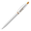 Kugelschreiber S30 hardcolour Weiss-Orange | 1-farbiger Siebdruck | 270° vom Clip | 40 mm x 25 mm | Nicht verfügbar