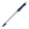 Kugelschreiber Olly hardcolour Weiss-Dunkelblau | 1-farbiger Tampondruck | Clip | 20 mm x 4 mm | Nicht verfügbar