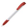 Kugelschreiber Apollo Hardcolour Weiss-Rot Weiß | 1-farbiger Siebdruck | in Verlängerung vom Clip | 40 mm x 25 mm | Nicht verfügbar