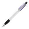 Kugelschreiber Semyr Grip Colour hardcolour Weiss-Transparent Violett | 1-farbiger Siebdruck | 90° vom Clip | 36 mm x 25 mm | Nicht verfügbar